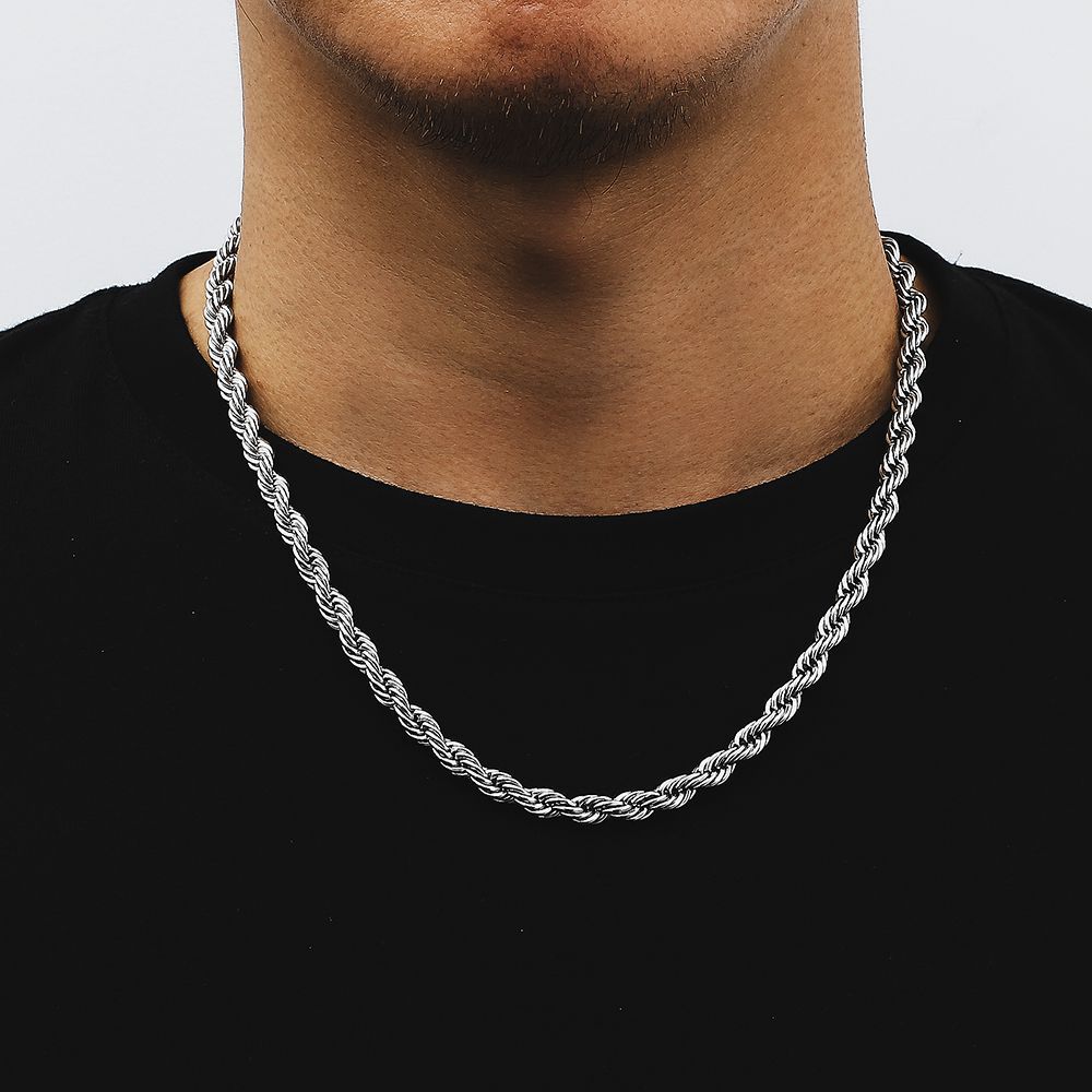 Trendy 18K Gold Plated Stainless Steel Twist Chain Necklace